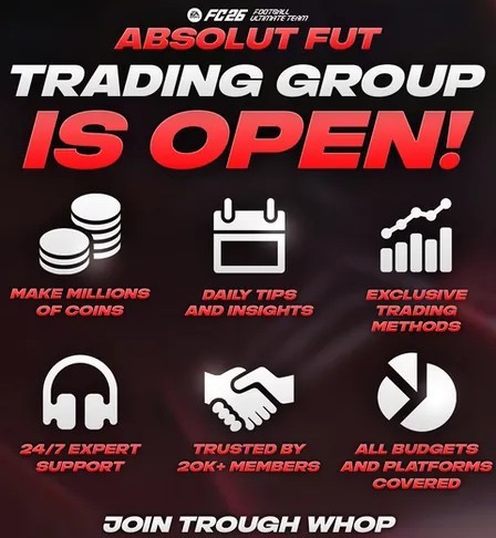 Absolut FUT premium trading group with daily FC 26 trading calls
